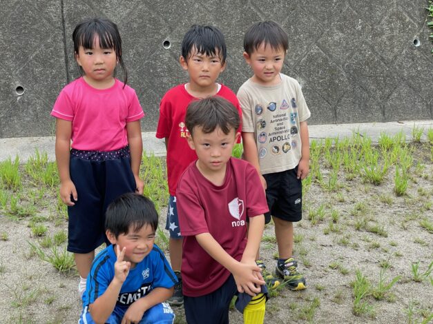 2022年8月の幼児サッカースクール風景（動画）　　2022年8月6日（土）　金島小学校